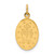 14k Solid Polished/Satin Small Oval Miraculous Medal