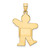 14k Solid Satin Engravable Boy Charm - XK-656877A3-7737