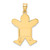 14k Solid Satin Engravable Boy Jumping Charm - XK-0B49C0BC-4792