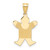 14k Solid Satin Engravable Boy Jumping Charm - XK-36F806C9-3285