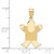 14k Solid Satin Engravable Boy Jumping Charm - XK-36F806C9-3285