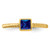 14k Square Bezel Sapphire Ring