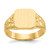 14K Square Polished Baby Signet Ring