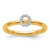 14K Stackable Diamond Initial O Ring