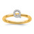 14K Stackable Diamond Initial Q Ring