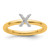 14K Stackable Diamond Initial X Ring