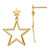 14k Star Dangle Post Earrings
