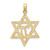 14K Star of David W/ Chi Center  Charm