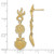 14K Starfish, Sand Dollar ,Scallop Shell Dangle Earrings