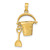 14K  3D KEY WEST Pail and Shovel Pendant