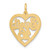14k SWEET 16 in A Heart Charm