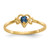14K Synthetic Alexandrite Birthstone Heart Ring