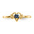 14K Synthetic Alexandrite Birthstone Heart Ring