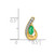 14k Teardrop Diamond and Emerald Pendant