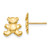 14k Teddy Bear Post Earrings