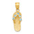 14k  3D March/CZ Birthstone Flip Flop Pendant
