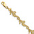 14k Textured 3-D Seahorse 7.5 inch Bracelet