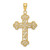 14K Textured and Beaded Edge Cross Charm
