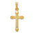 14k Textured and Polished Latin Cross Pendant - XR-697CD141-3961