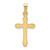 14k Textured and Polished Latin Cross Pendant - XR-697CD141-3961