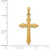 14k Textured and Polished Passion Cross Pendant - XR-9638D3F6-9555