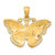 14K Textured Butterfly Charm