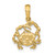 14K Textured Crab Charm - K7-98428AC7-7478