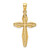 14K Textured Cross Charm