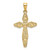 14K Textured Cross Charm
