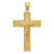 14K Textured Crucifix Latin Cross Pendant