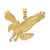 14k Textured Eagle Landing Pendant