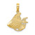 14K Textured Fish Charm