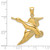 14K Textured Flying Duck Charm