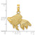 14K Textured Gold Fish Charm