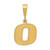 14k Textured Initial O Charm