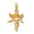14k  3D Polished Solid Angel Pendant