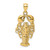 14K Textured Maine Lobster Charm