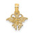 14K Textured Mini Butterfly Charm