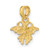 14K Textured Mini Butterfly Charm