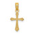 14K Textured Mini Cross Charm