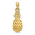 14K Textured Pineapple Charm
