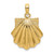 14K Textured Scallop Shell Charm - K7-14E1A230-1528
