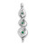 10k White Gold 1/15 carat Lab Grown Diamond VS/SI+ G+ and Lab Created Emerald Twist Chain Slide Pendant