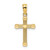 14K Textured w/ Center Heart Small Cross Charm