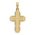 14K Textured w/ Lace Trim Cross Charm
