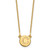 14k Tiny Circle Block Letter C Initial Necklace