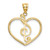 14K Treble Clef in Heart Charm