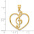 14K Treble Clef in Heart Charm