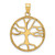 14K Tree of Life in Round Frame Pendant
