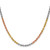14k Tri-Color 3mm D/C Rope Chain